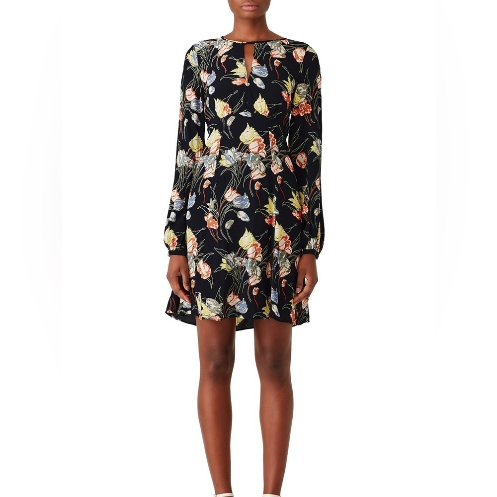 ByTimo Floral Trailing Flowers Long Sleeve Mini Dress